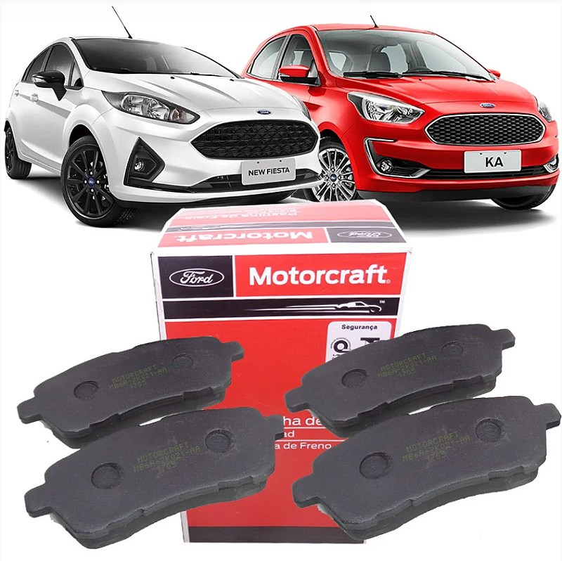 Foto de referência: Pastilhas de freio Motorcraft para Fiesta/Ka.